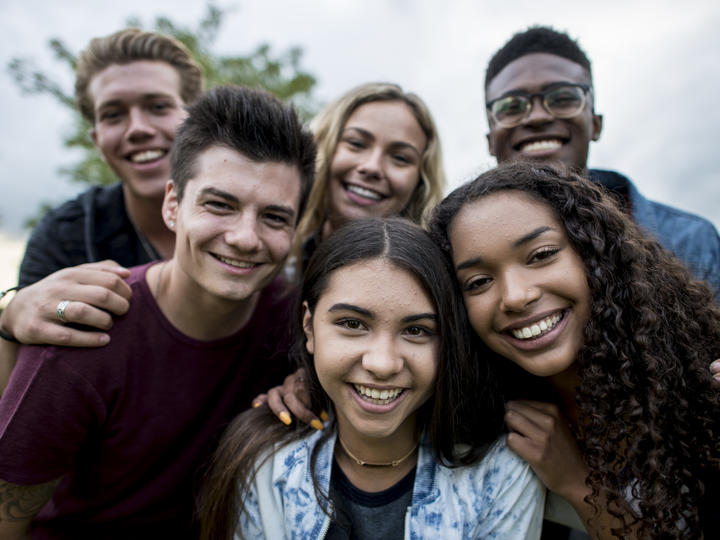 Photo of adolescent children