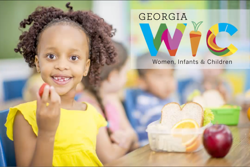 Georgia WIC - girl eating lunch