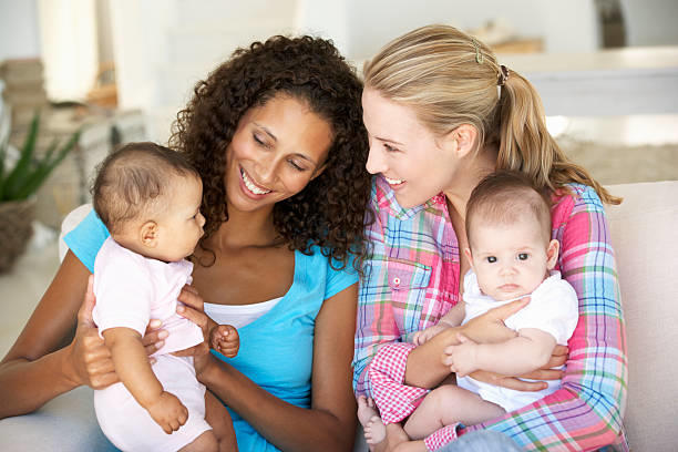 Mother's with their children