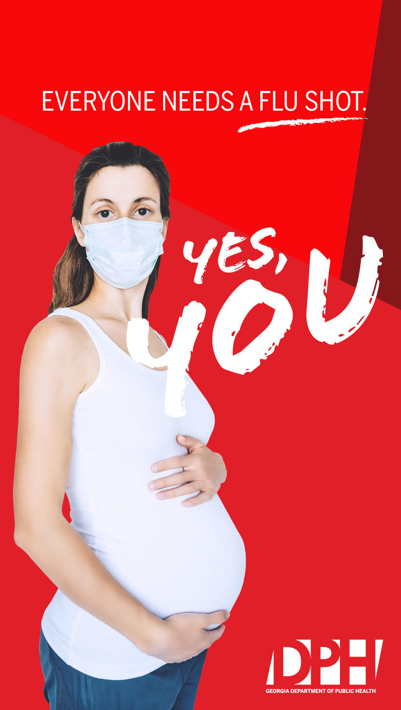 pregnant woman flus shot campaign