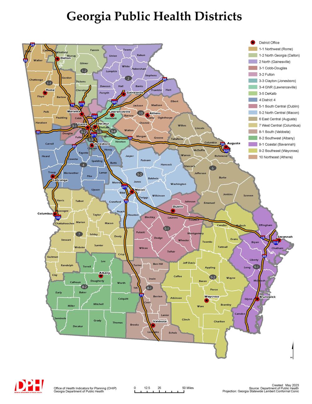Health Districts Map