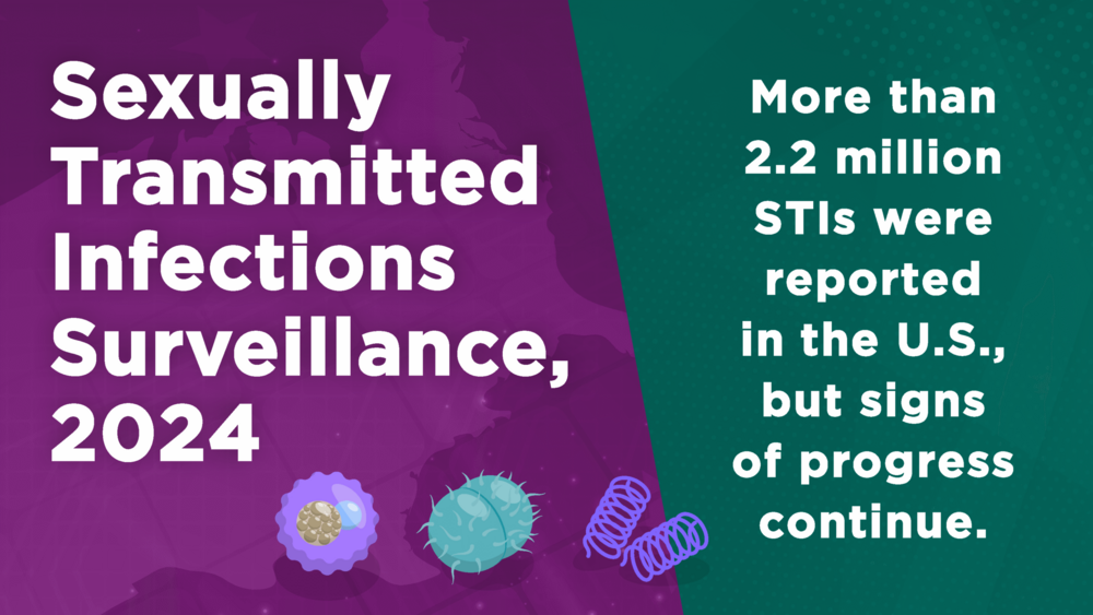 Sexually Transmitted Infections Surveillance 2024 graphic showing more than 2.2 million STIs reported in the U.S.