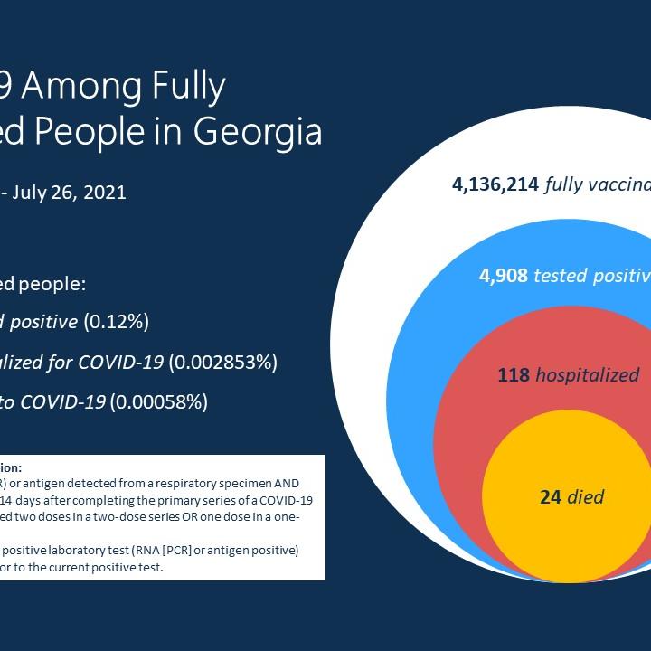 graphic of data for fully vaccinated people in GA