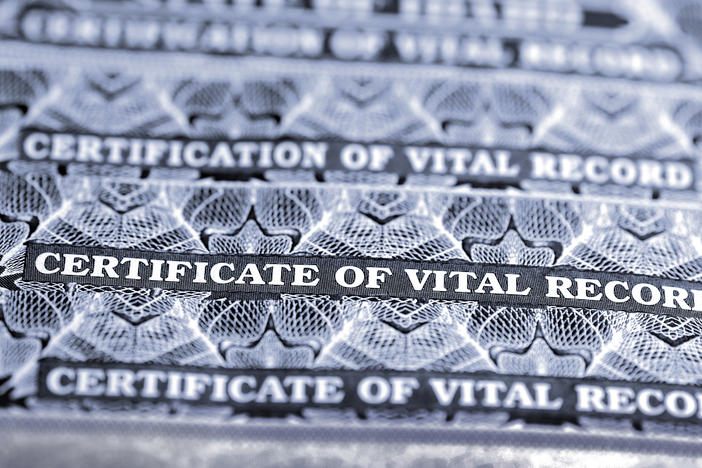 certificate of vital record header