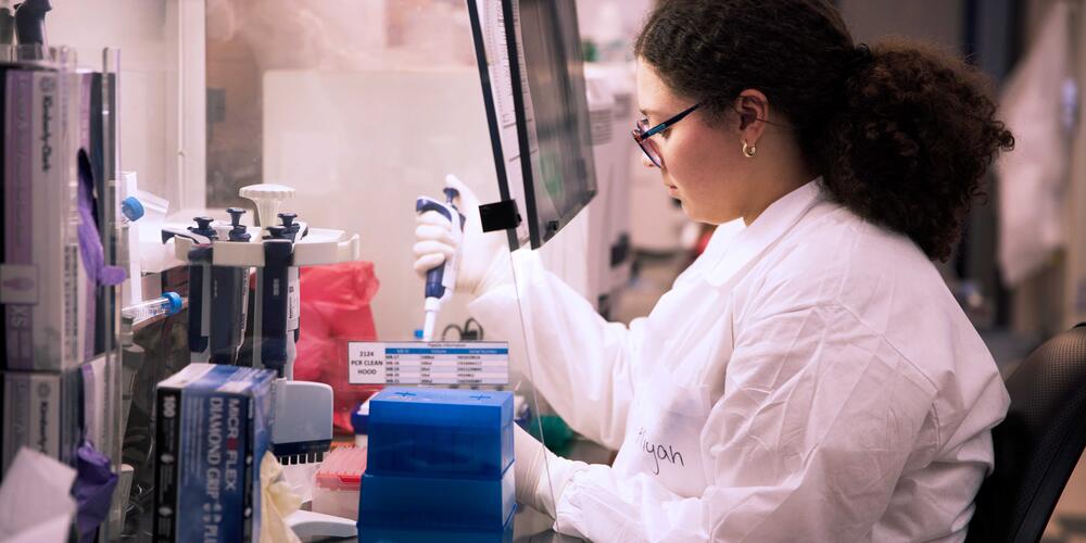 laboratory staff testing samples